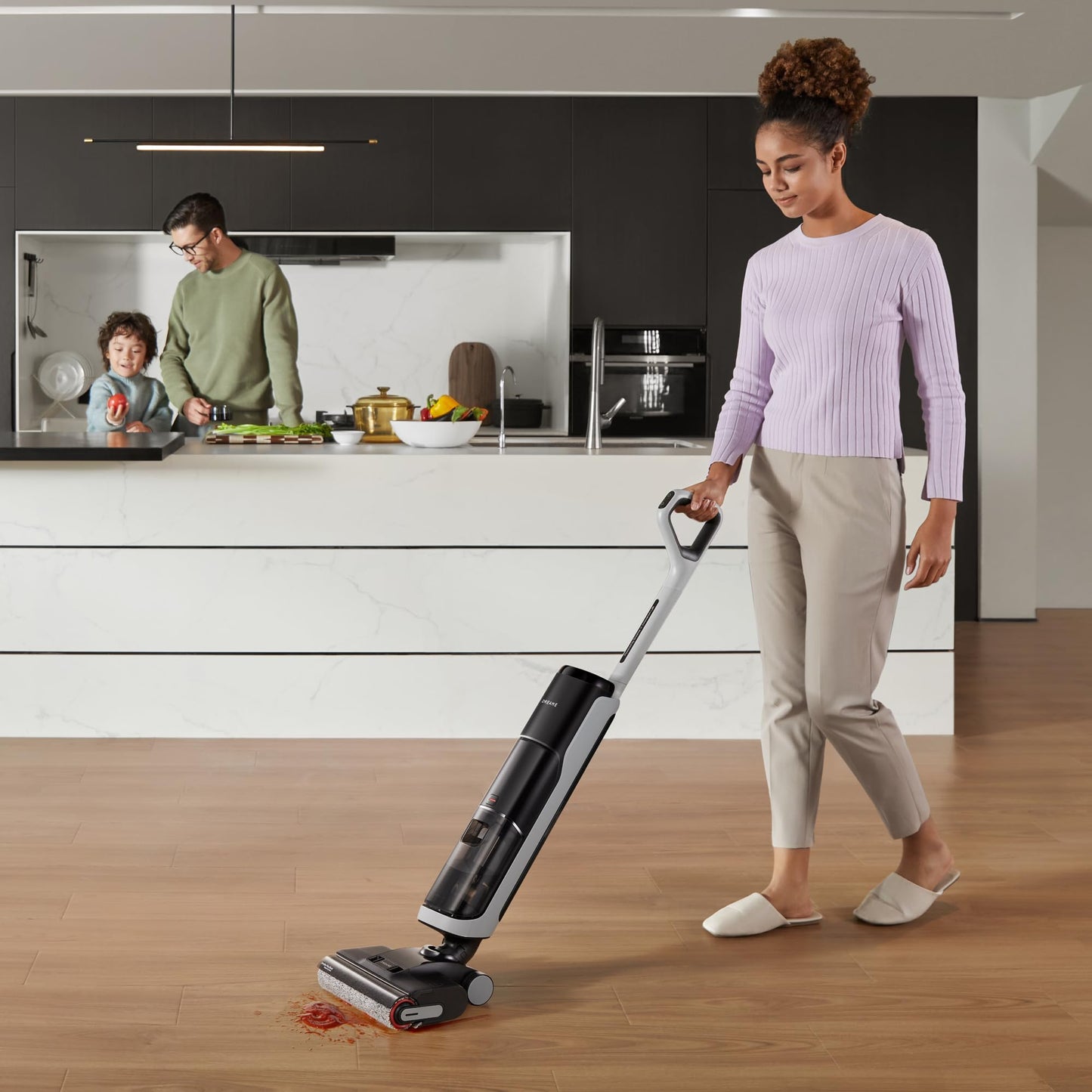 dreame H14 Cordless Vacuum Mop, 180° Lie-Flat Wet Dry Vacuum cleaner, 140°F Brush Washing, Fast Hot Air Drying in 5Mins, Smart Hard Floor Cleaner Machine with Powerful Suction, Great for Sticky Messes