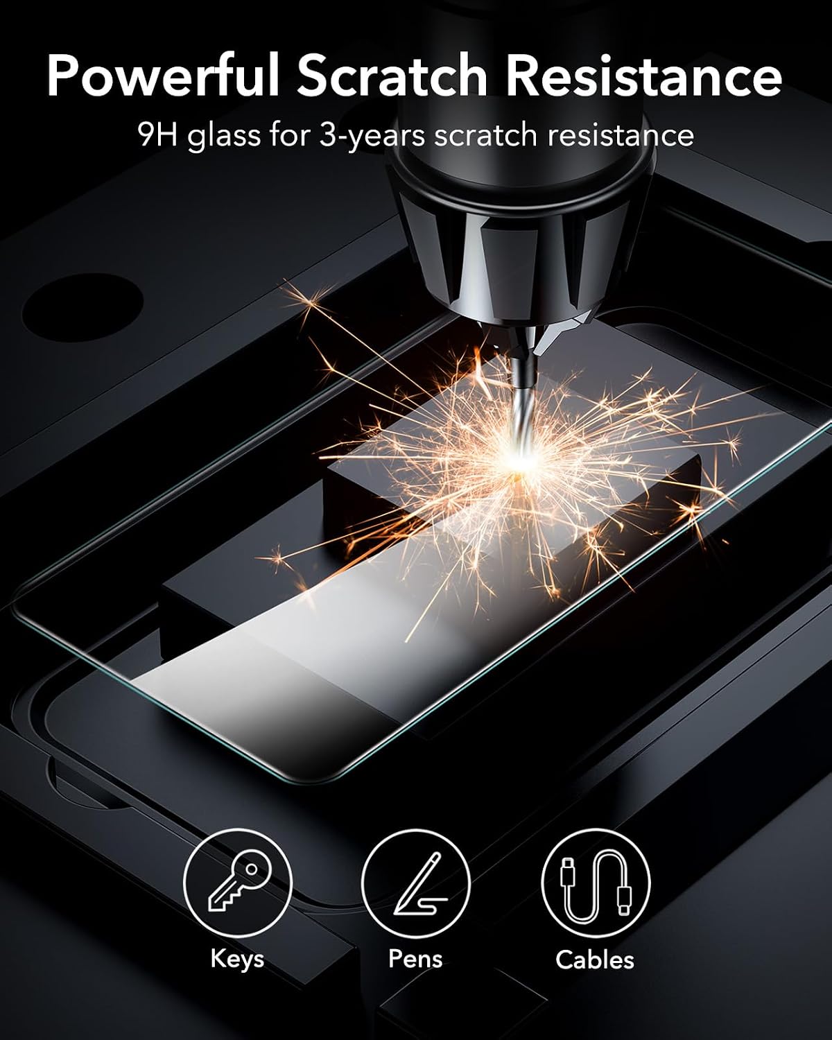 3 Pack S25 9H+ S25 [6.9], 9H+ [6.9"], ESR for Samsung Galaxy Ultra Screen Protector, Hardness HD Tempered Glass