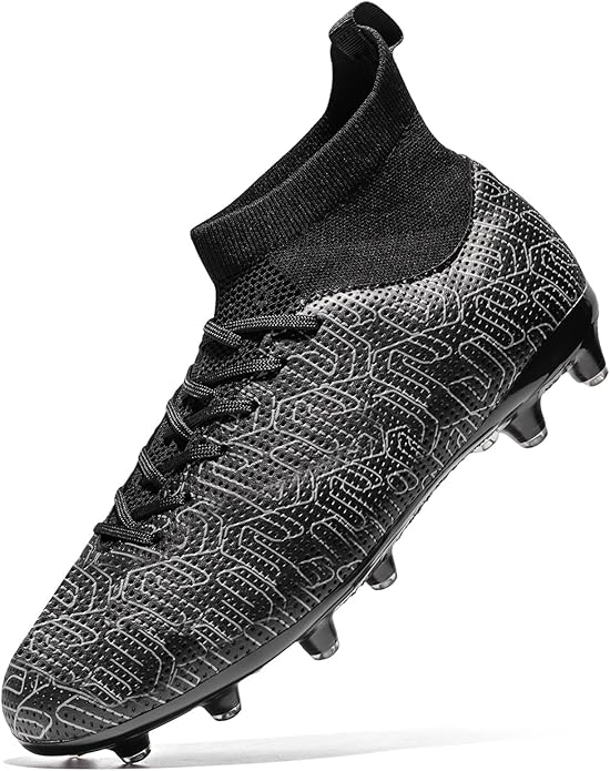 Kids Soccer Cleats Boys Youth Firm Groud Cleats for Girls High Top Trainning Football Shoes AG/FG