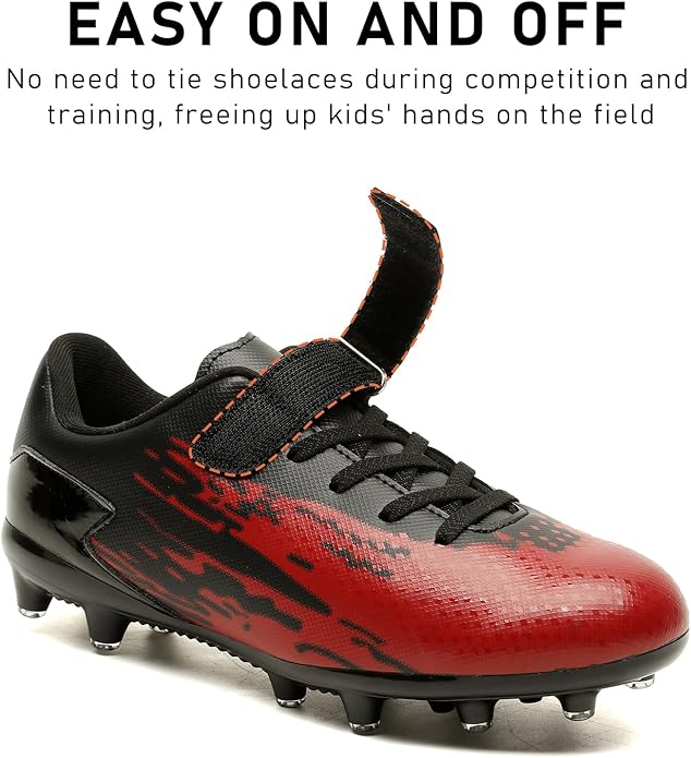 Kids Soccer Cleats Boys Girls Athletic Outdoor Youth Football Shoes Running & Training Lightweight Baseball Shoes(Little Kid/Big Kid)