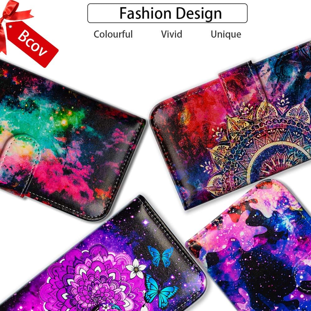 Bcov 13, 13 Case for iPhone Plum Blossom Flower Leather Flip Phone Case Wallet Cover with Card Slot Holder Kickstand
