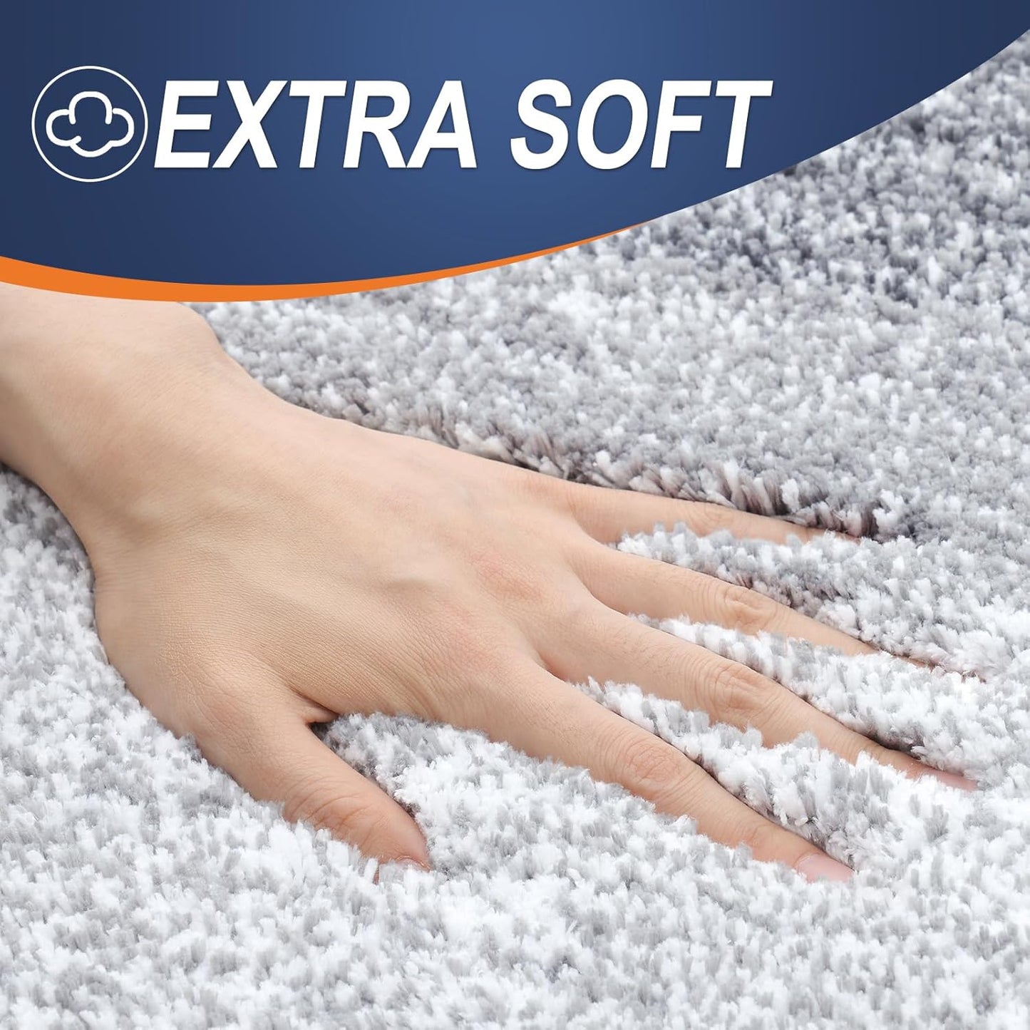 OLANLY Bathroom Runner Rug - Extra Soft Microfiber Mat | Quick Dry & Washable 59x20, Light Grey
