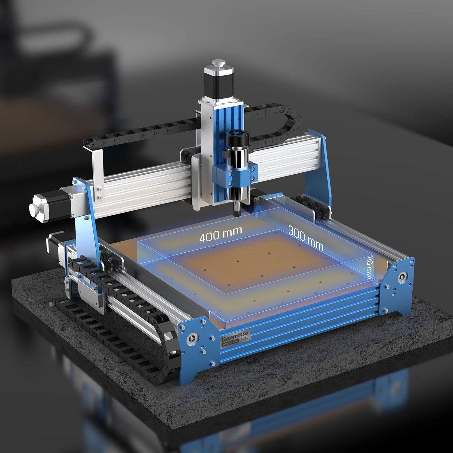 Genmitsu CNC Router Machine PROVerXL 4030 + 710W Compact Router 65mm Diameter, 6 Variable Speeds Palm Trimmer Router