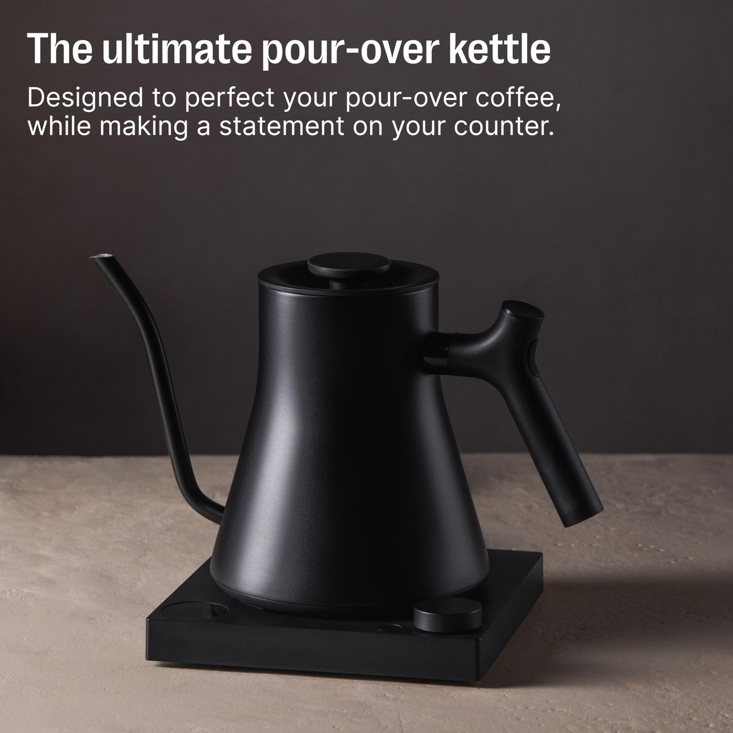 Fellow Stagg EKG Pro Electric Gooseneck Kettle – Precise Temperature Control, Quick Heating, Brew Timer, Scheduling, Stainless Steel, Pour-Over Coffee - 0.9L, Matte Black