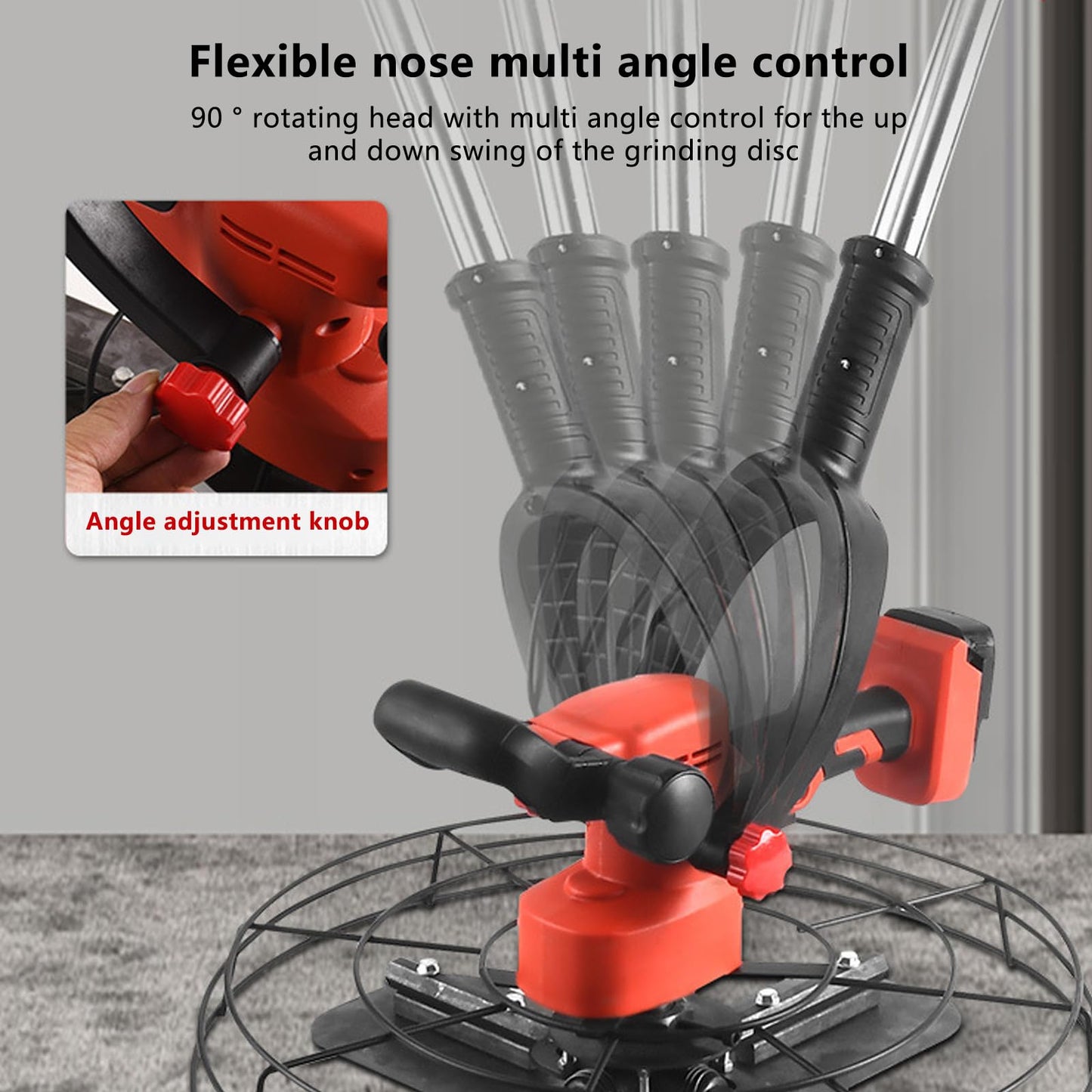 YHJLZNA Electric Concrete Trowel Machine,900W Electric Trowel Wall Smoothing Polishing Machine,Electric Plaster Mortar Cement Putty Trowel,for Compaction,Finishing, Polishing