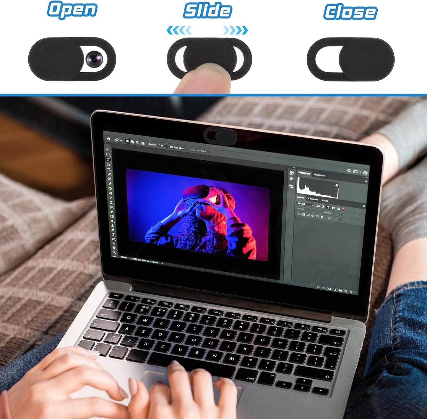 LIQWEI 30Pcs Webcam Cover, Camera Privacy Cover Slide, Phone Laptop Camera Computer Cameras Covers Slide, Webcam Covers