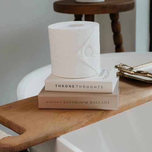 KIBAGA Modern Bathroom Decor Books - Set of 2 Charming & Humorous Restroom Accessories