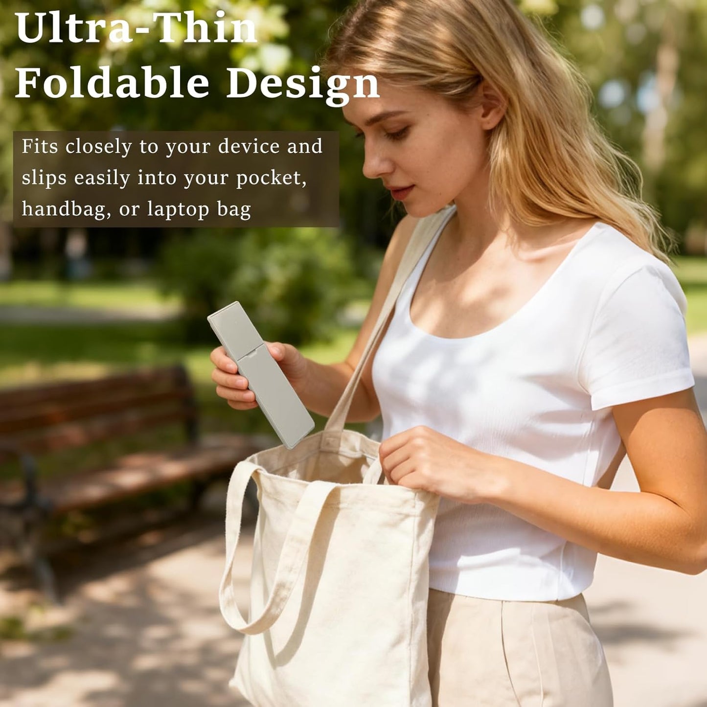Attkryy 2 Pack Ultra-Slim Adhesive Foldable Phone & Tablet Stand, Two Adjustable Viewing Angles, Strong Back Adhesive