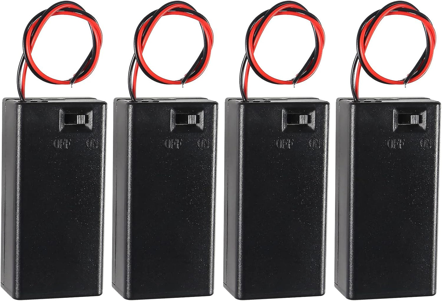 DIANN 4pcs 9V 9V 9V Battery Holder with ON/Off Switch Battery Case with Switch Battery Case Holder with Cover Storage
