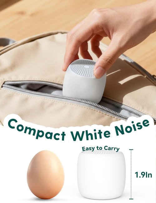 Babelio White Noise Sound Machine - Pocket Mini Pro | 1000mAh Battery, 25 Non-Looping Sounds, Timer & Memory Function