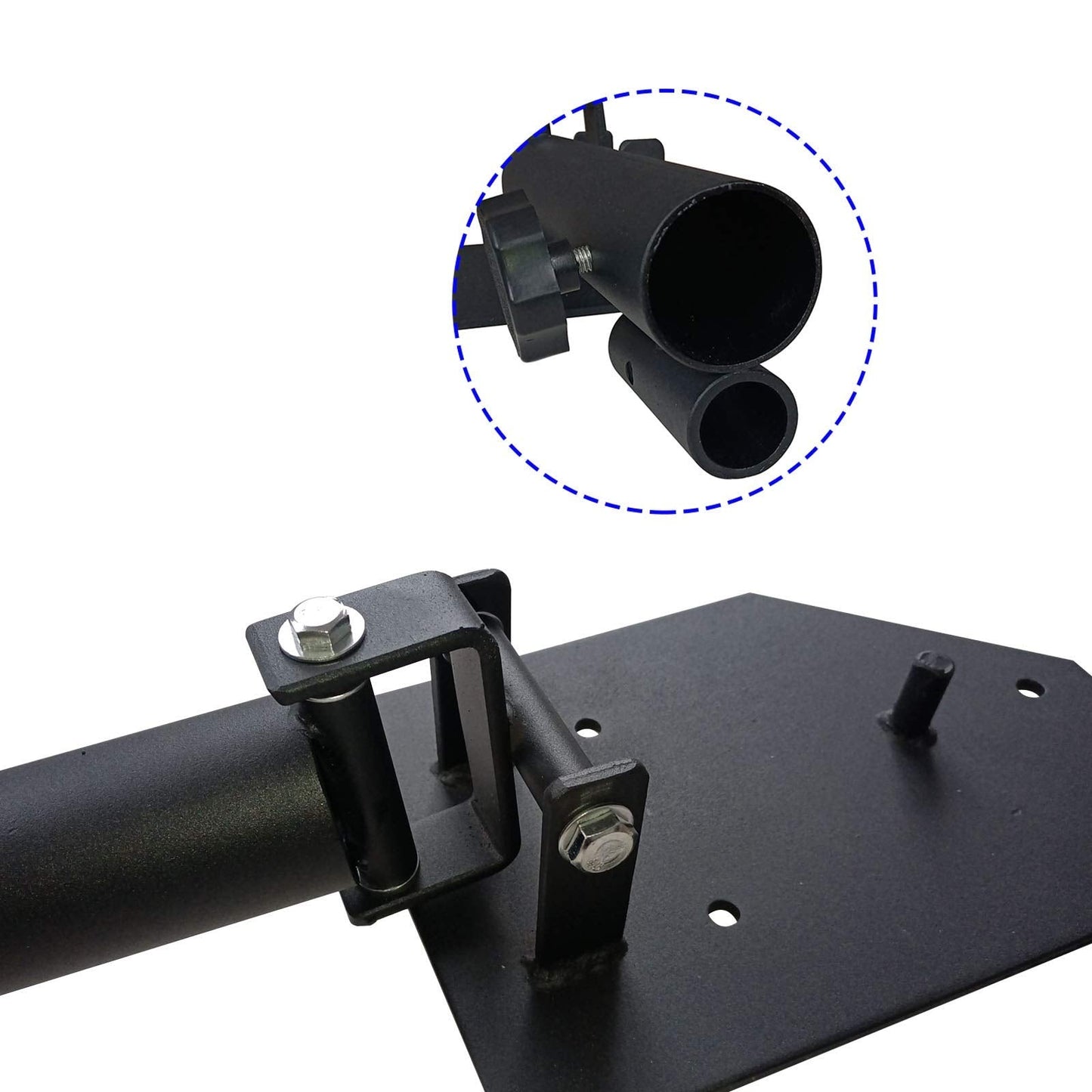 MARSAFIT Landmine Base Portable Barbell, Deluxe T bar Row Attachment, landmine attachment for barbell fits 1 Inch Standard and 2 Inch Bars
