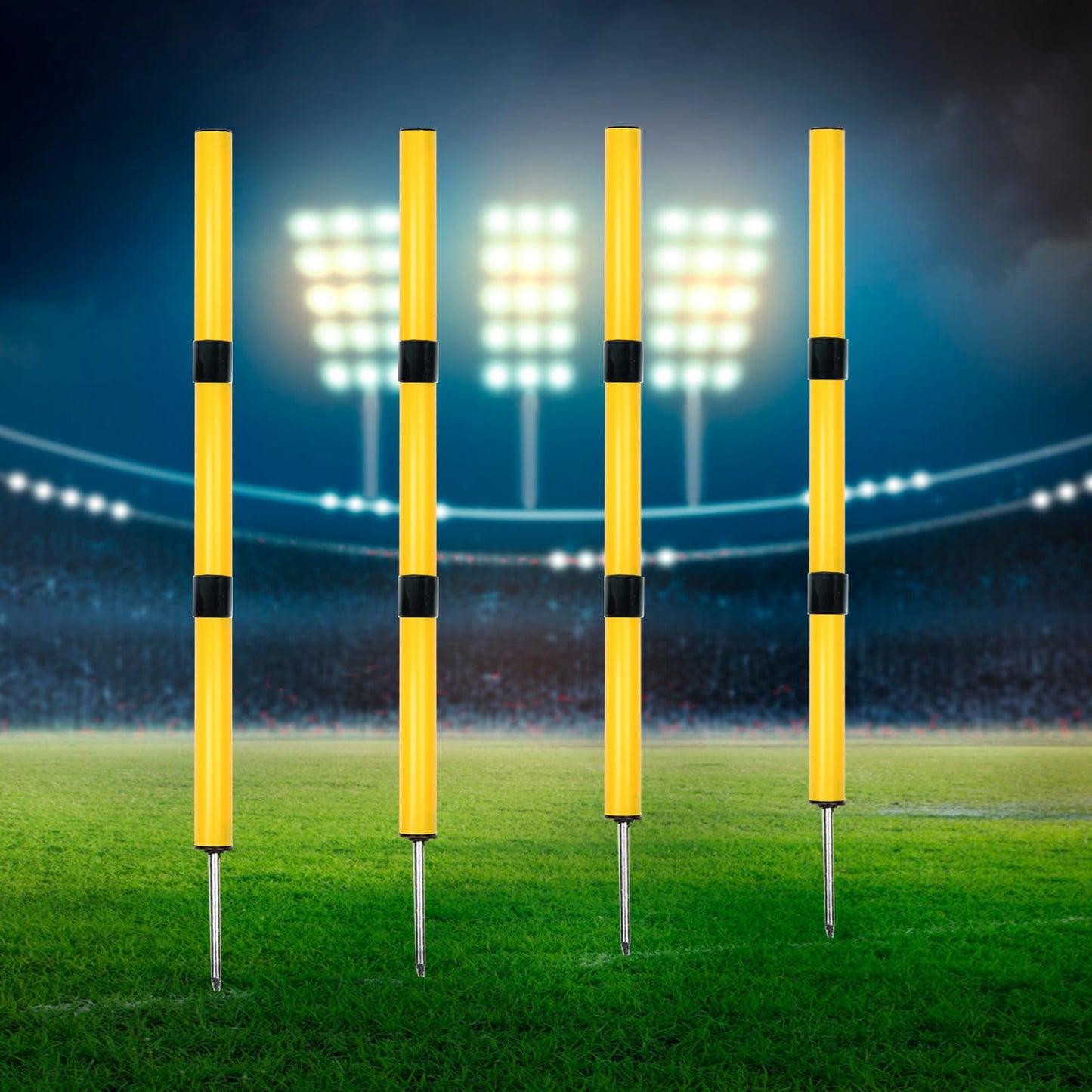 Suprwin Soccer Agility Poles, Speed Sport Training Equipment for Soccer Basketball Football，Speed Jump Poles Training Equipment for Athletes/Adult