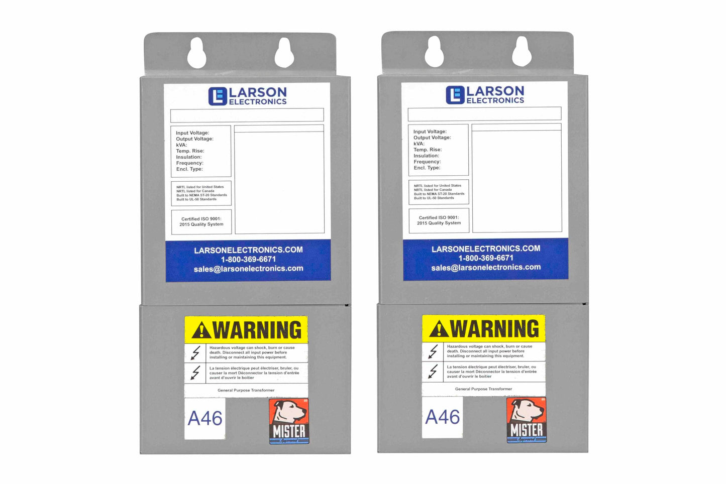 3 Phase Buck and Boost Transformer - 240V Primary - 208V Secondary - 26.6, 40 or 106.37 Amps on Secondary - 50/60Hz