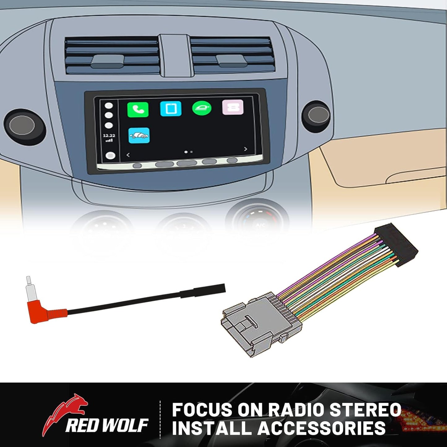 F150 1986-1998, 1995-2001 1986-1997 1986-1994 RED WOLF Radio Wiring Harness Connector Adapter Compatible with Ford