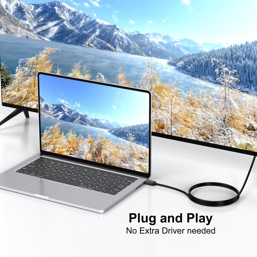 URELEGAN 6 1080P@60Hz HDMI to VGA Cable Feet, Uni-Directional Computer HDMI to VGA Monitor Cable HD Video Cord