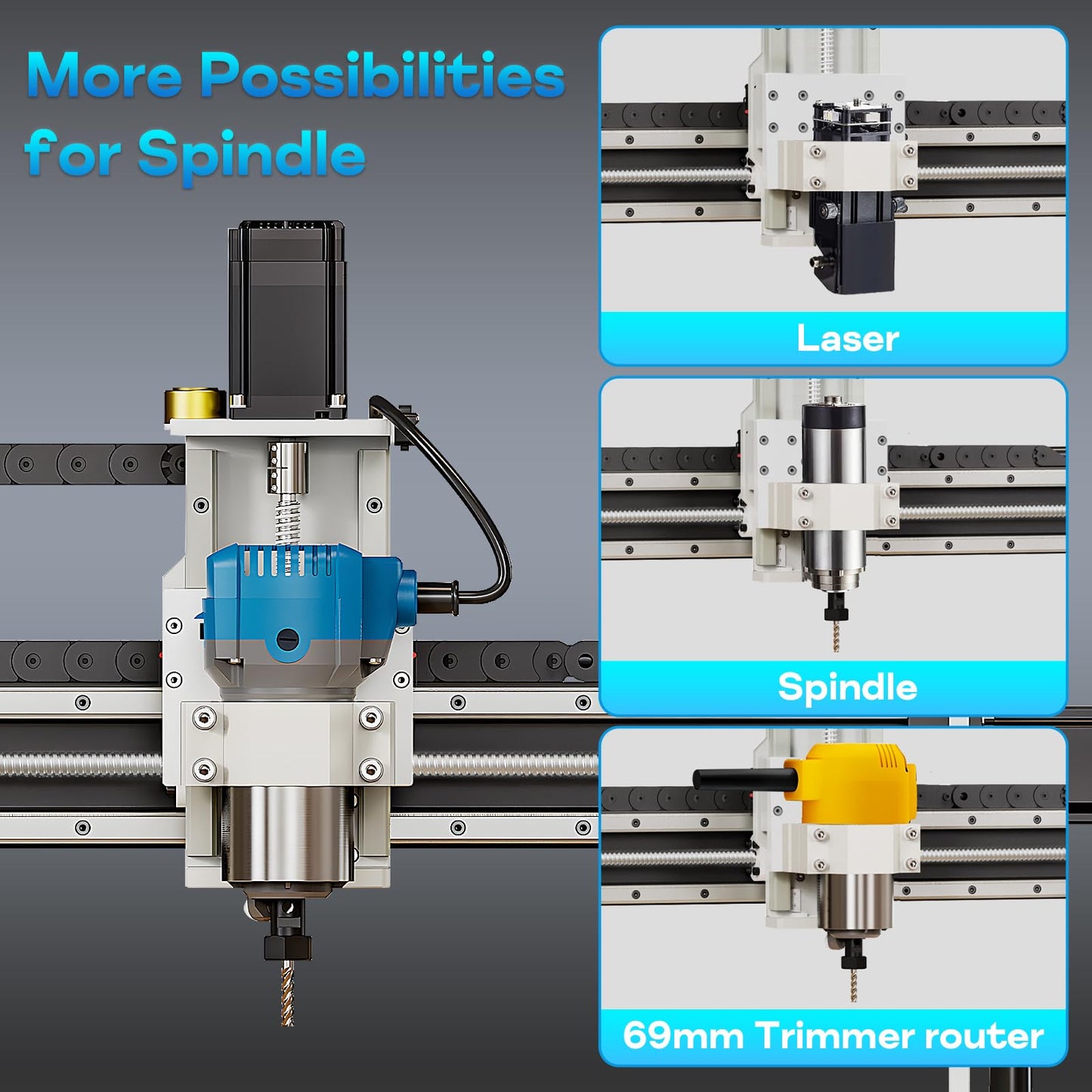Axiscreat 4040 CNC Router Machine with Linear Guide & Ball Screw Motion, Achieve ±0.005mm Accuracy for High Precision Metal Aluminum Copper Wood Acrylic PCB Engraving