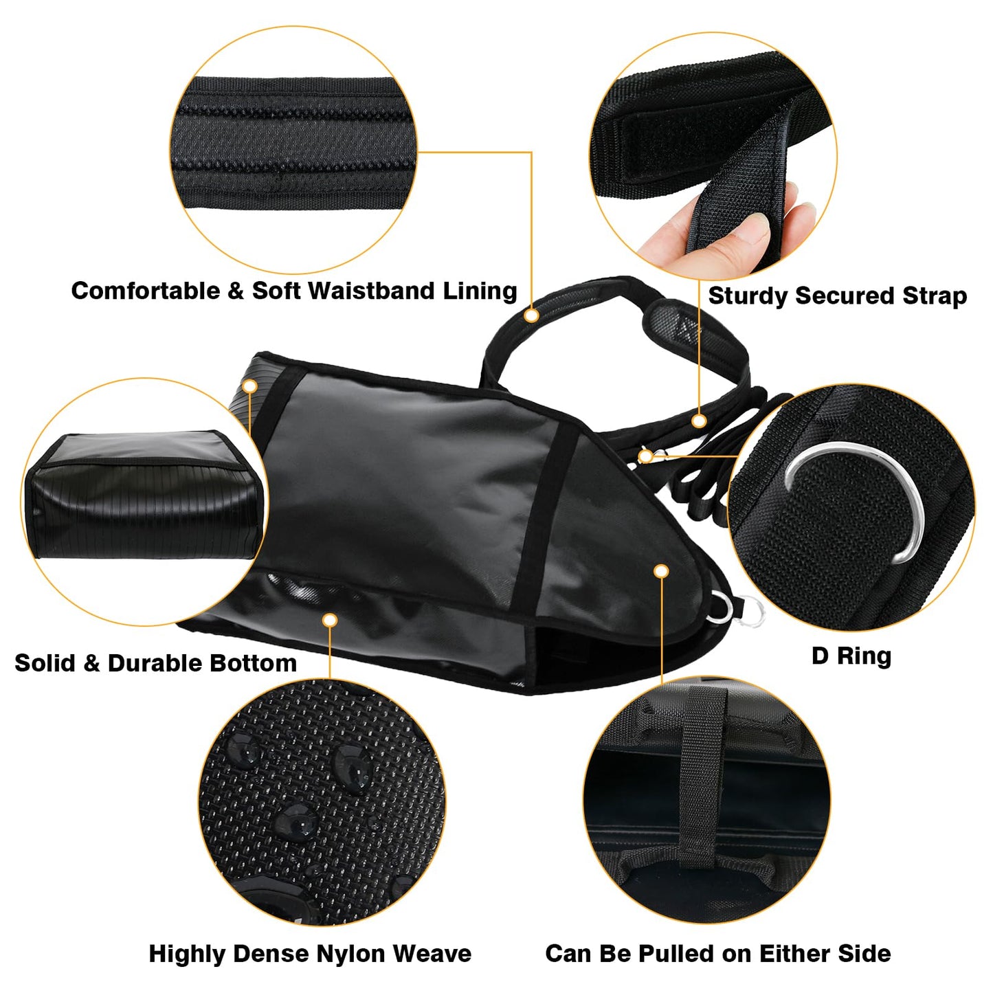 doksmeria Weight Sled Trainer Adjustable, Upgrade Sandbag Sled Trainer Resistance Sled Trainer for Sprinter Speed Training Indoor Outdoor, Running Sled Trainer with 3 Weight Sandbags