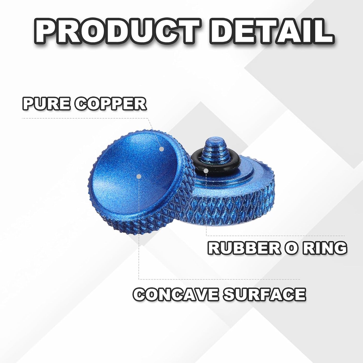2 Pack 12mm PATIKIL Camera Shutter Button, Concave Surface Shutter Release Buttons Pure Copper Camera Button for Nikon