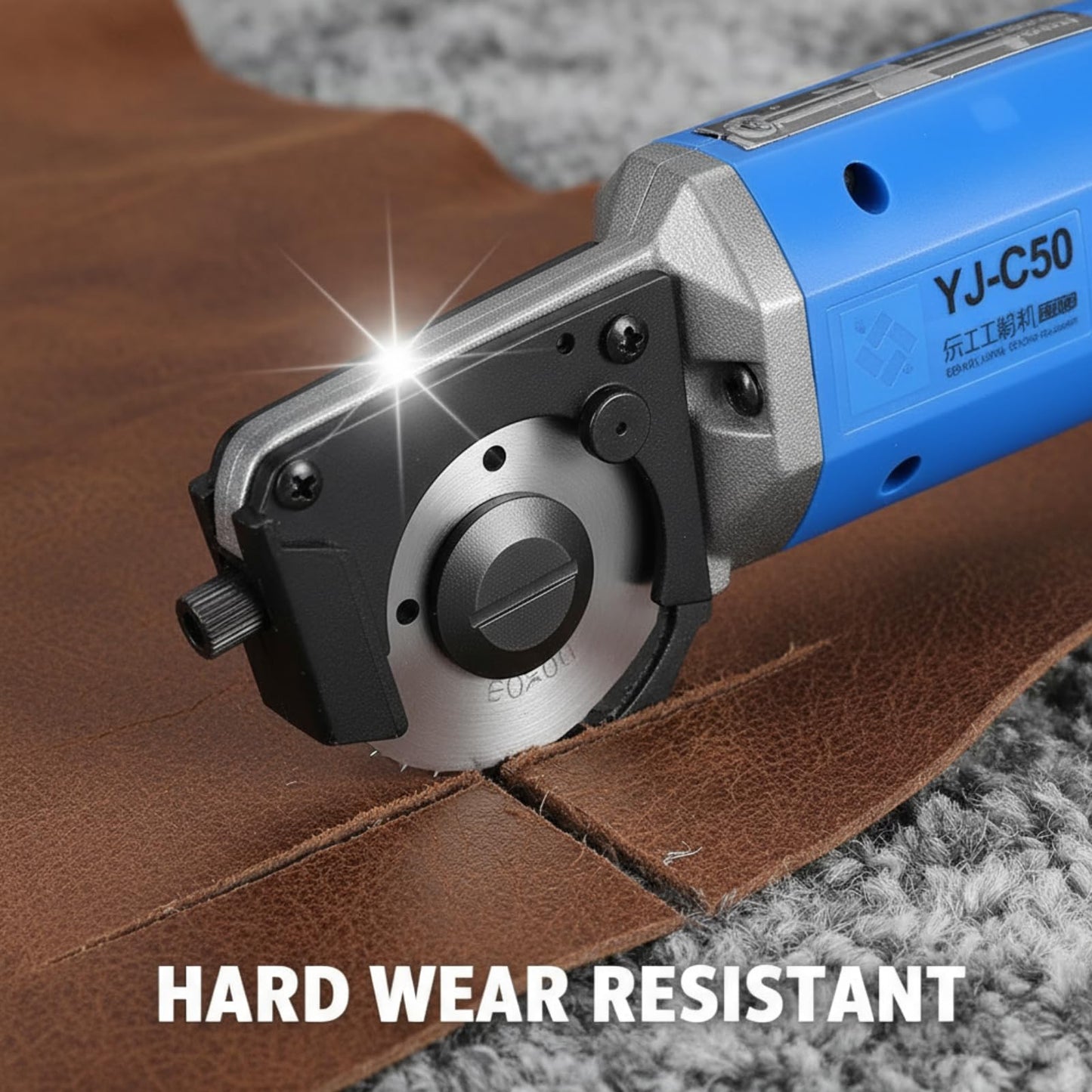 4500rpm 35W Electric Scissors Rechargeable Fabric Leather Cloth Cutter Shears Round Knife Cloth Cutting Machine 100-240V US Plug