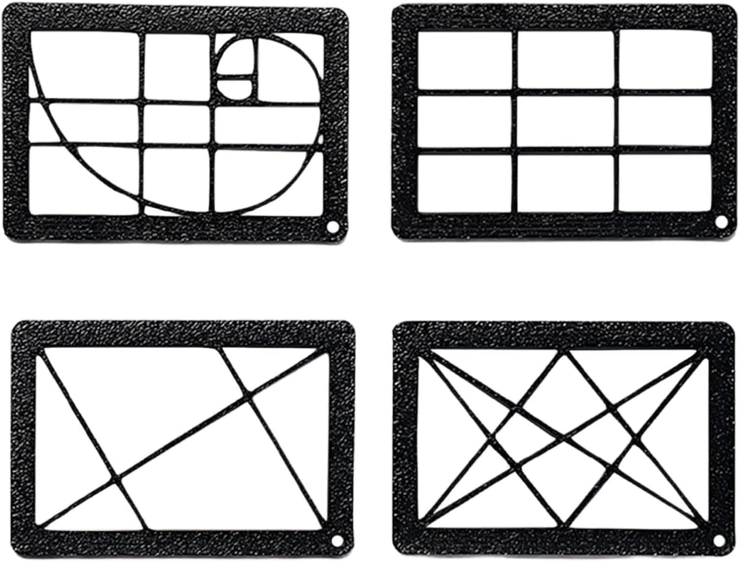 BWOFJGWH 4Pcs with Chain Sturdy Proportion Ruler Compact Composition Viewfinder for Sketching Viewer Painting, pp
