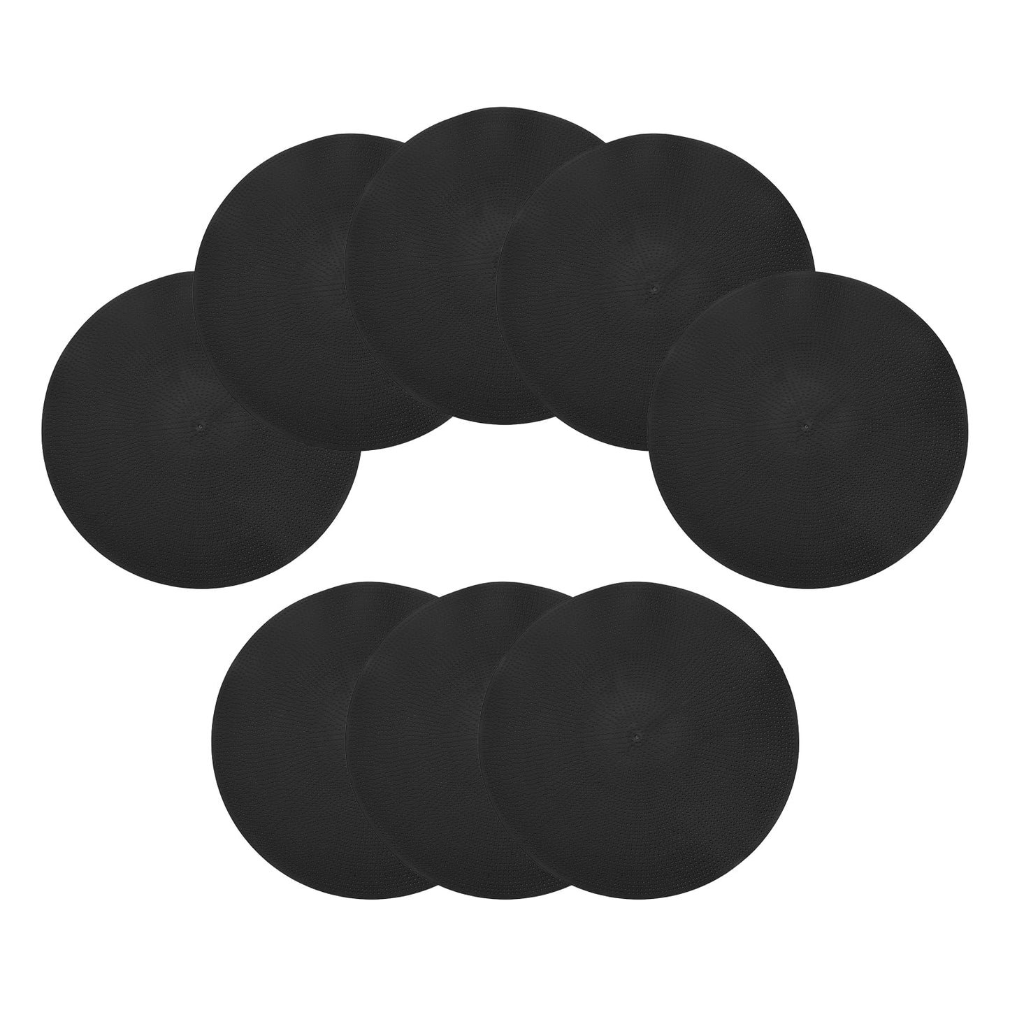 YELARXI Spot Markers for Agility Dot, Non-Slip Poly Spots Floor Dots Flat Field Soccer Training Equipment 9 in & 8 Pcs & Black -Fitting for (Gym/Sports/Training/PE Games/Dance)