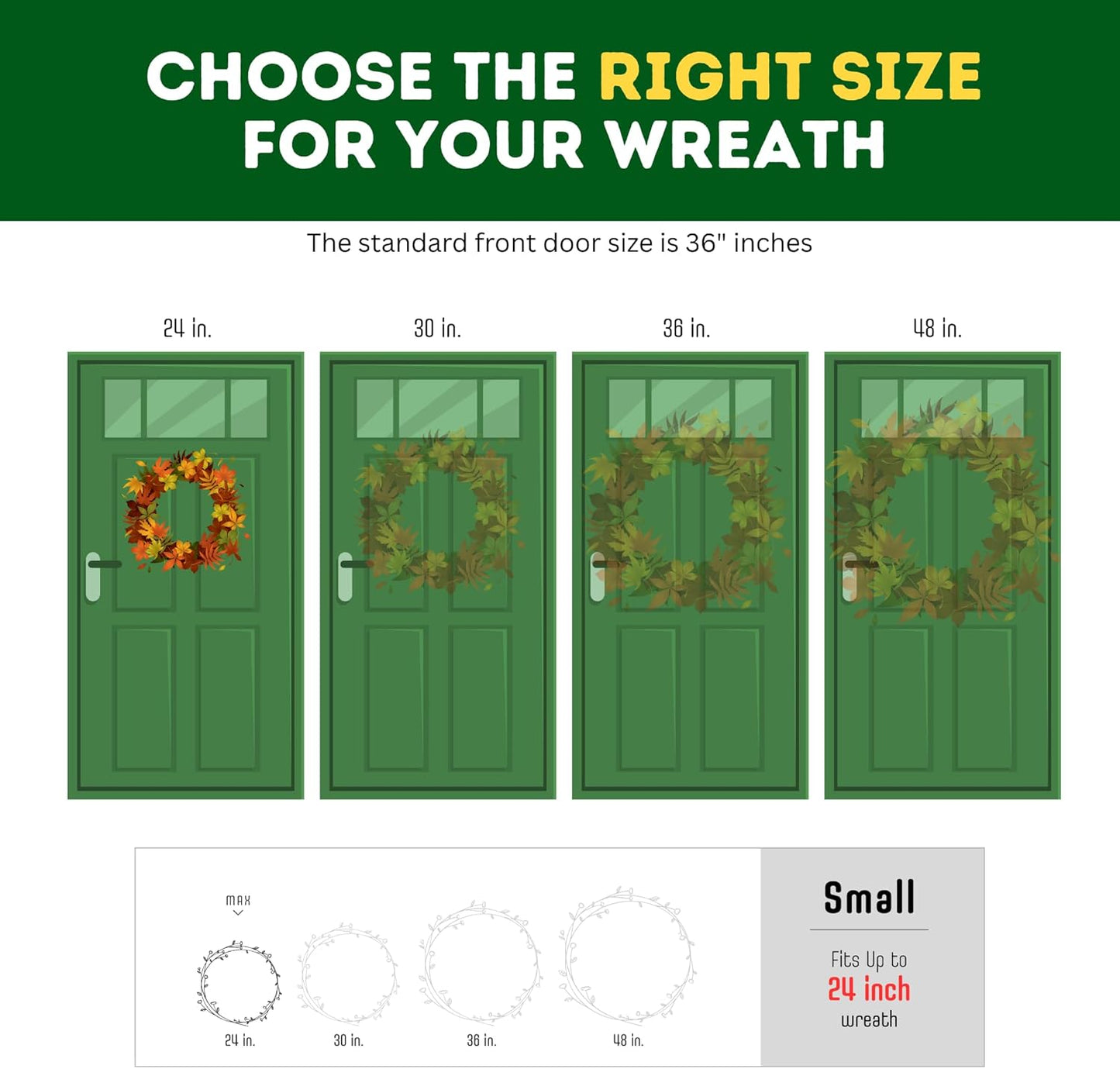 ProPik Christmas Wreath Storage Bag - 24" Clear Waterproof PVC Container | 2 Pack with Handles