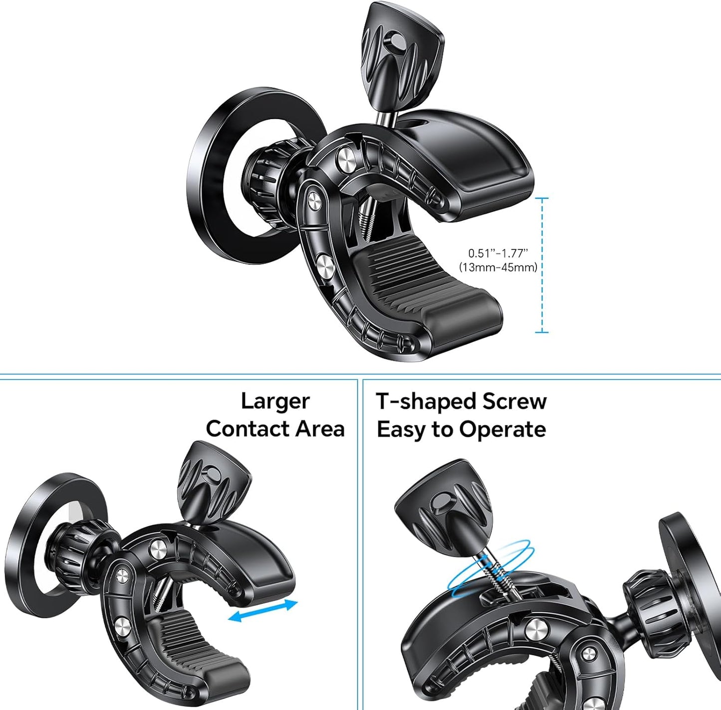 Coolpow 17 16 15 14 Gym Magnetic Phone Holder Mount for MagSafeStrong Magnets Stroller Phone Holder Adjustable Stand
