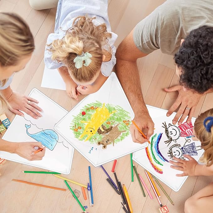 DIY Kites for Kids Kite Making Kit Bulk, Decorating Coloring Kite Party Pack,White Diamond Kite Kits