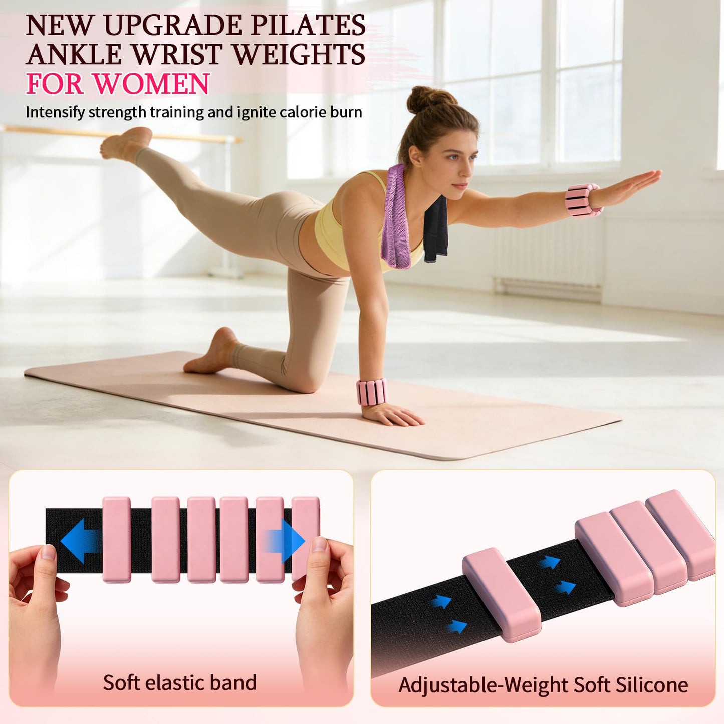 Pilates Kit for Women,17PCS Home Pilate Equipment Essentials, 12.6" Pilates Ring Ball Set with Resistance Bands, Ankle Weights, Sliders,Thigh Trainer, Yoga Strap,Socks Accessories for Home Workout