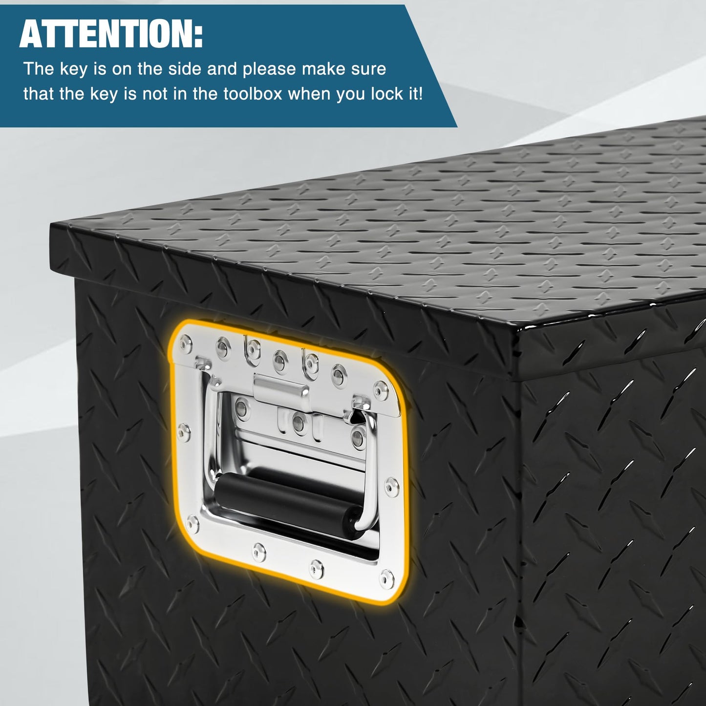 OUTLANE Heavy Duty Aluminum Underbody Truck Tool Box – 30x13x9.6 Inch Diamond Plate Lockable Storage Chest, Waterproof & Rust-Proof, Side Handles, for Pickup Truck Bed, RV, Trailer, Workshop, Garage