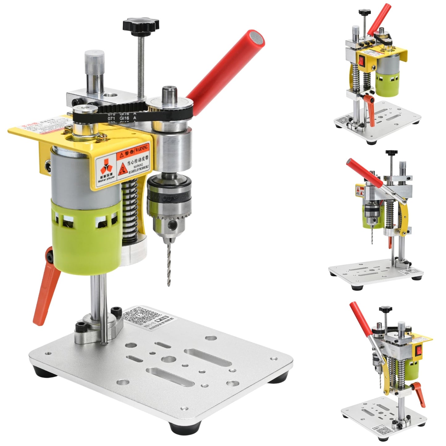 Electric Mini Bench Top Drill Press, 7 Speed Drilling Machine w/ B10 Chuck for 0.6-6mm Bits, Mefape DIY Metal Woodworking Jewelry Drill Tool