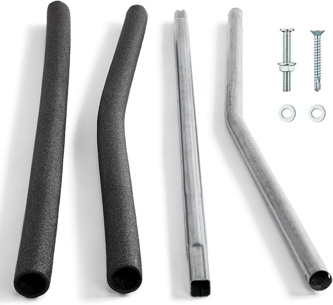 Blulu Trampolines Single Enclosure Pole Set Trampoline Replacement Parts Upper and Lower Enclosure Kit Net Poles with Foam Sleeve
