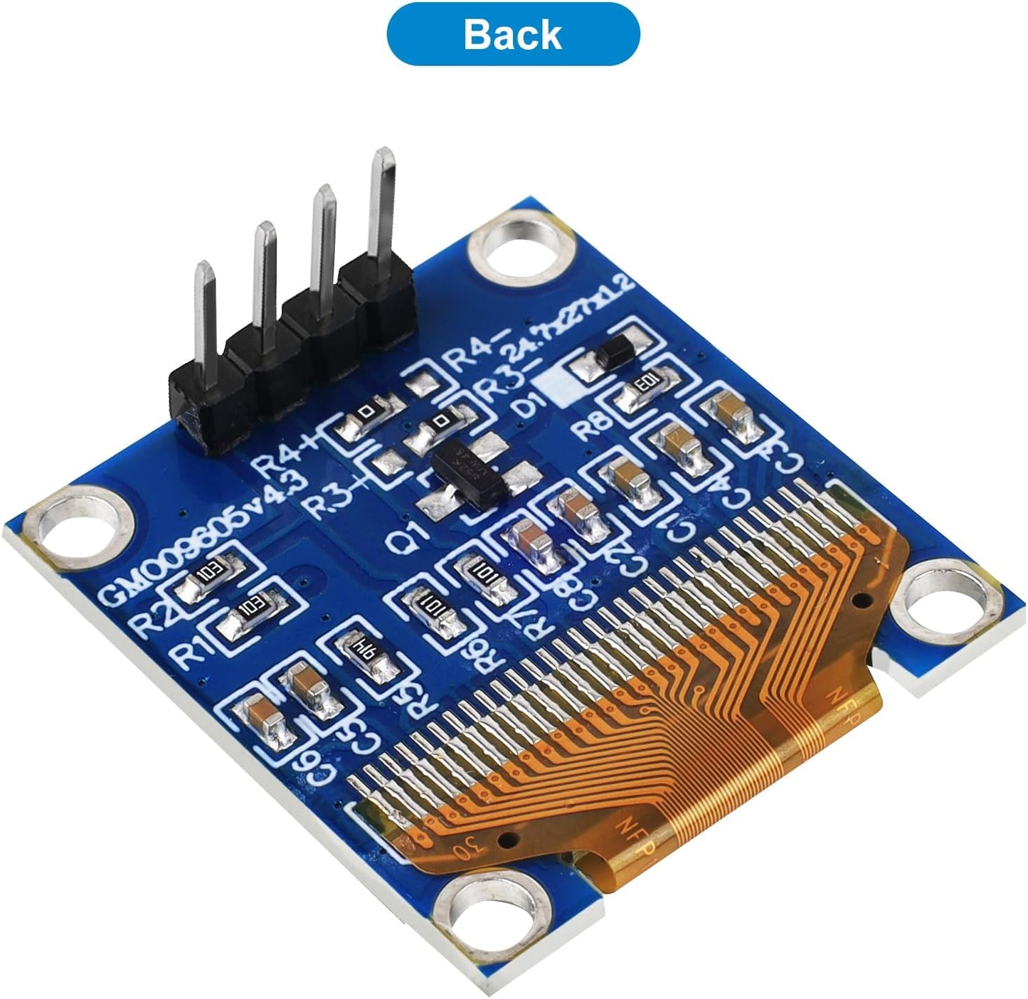 Meshnology 5 0.96 Inch 128x64 I2C SSD1315 ESP32 Pcs OLED Display Module Pixel IIC OLED Screen Driver Self-Luminous