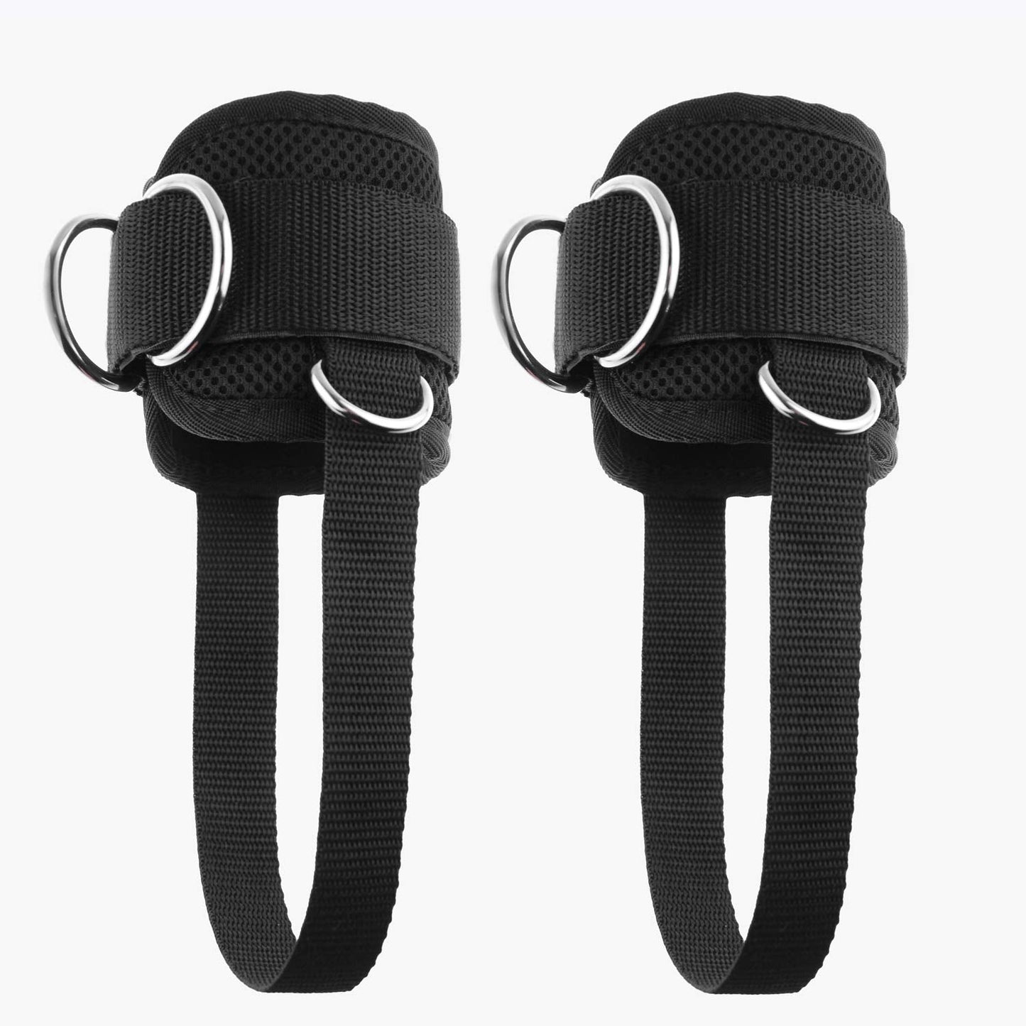 YCYU Upgrade Cable Machine Ankle Straps Fitness Cuffs for Men & Women, Neoprene Padded 4 D-Ring Heavy Duty Home Gym Cable Attachment for Glute Leg Butt Workout