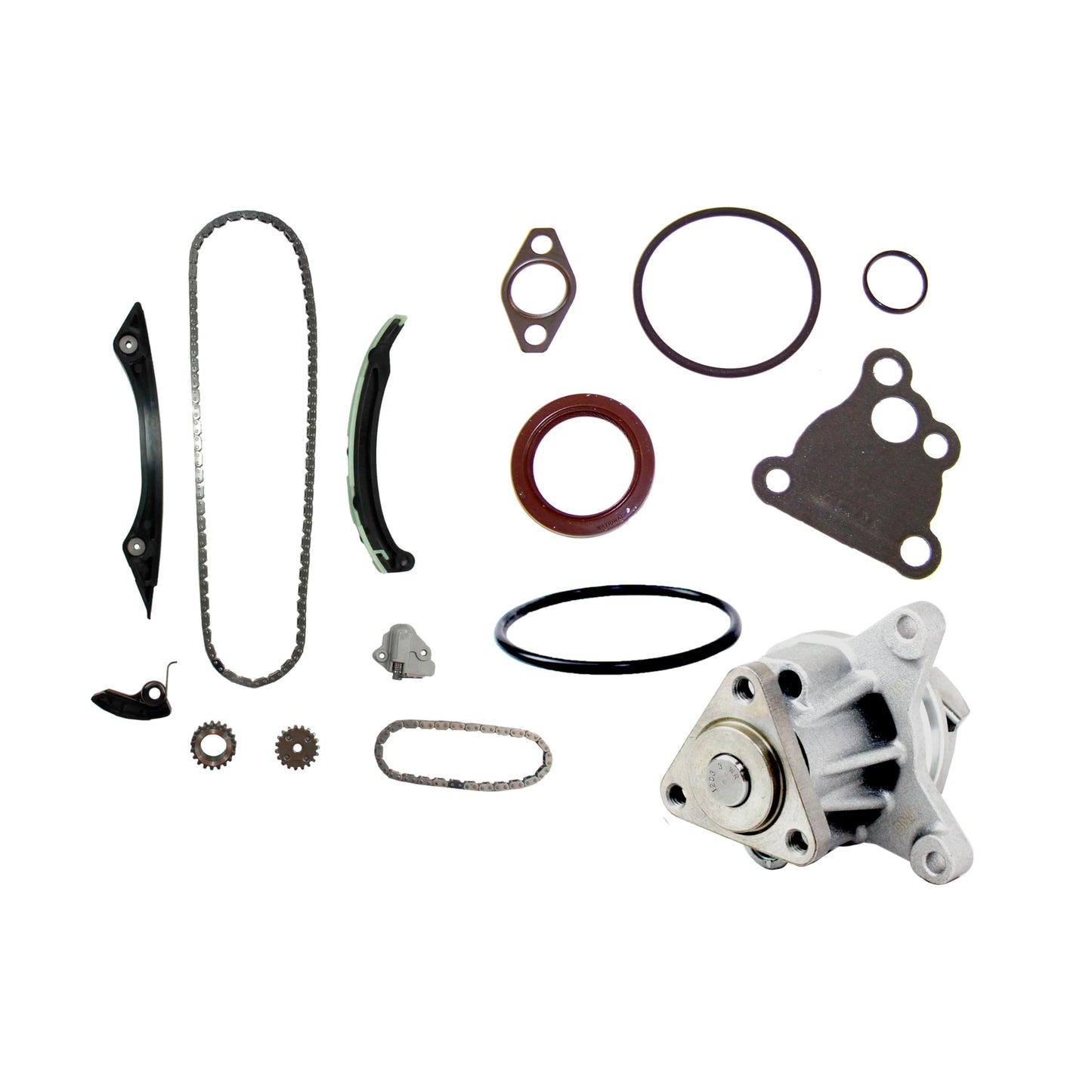 DNJ TK4236WP Timing Chain Kit with Water Pump for 2012-2022 Ford EcoSport Focus Transit Connect 2.0L L4 16V DOHC 1999cc