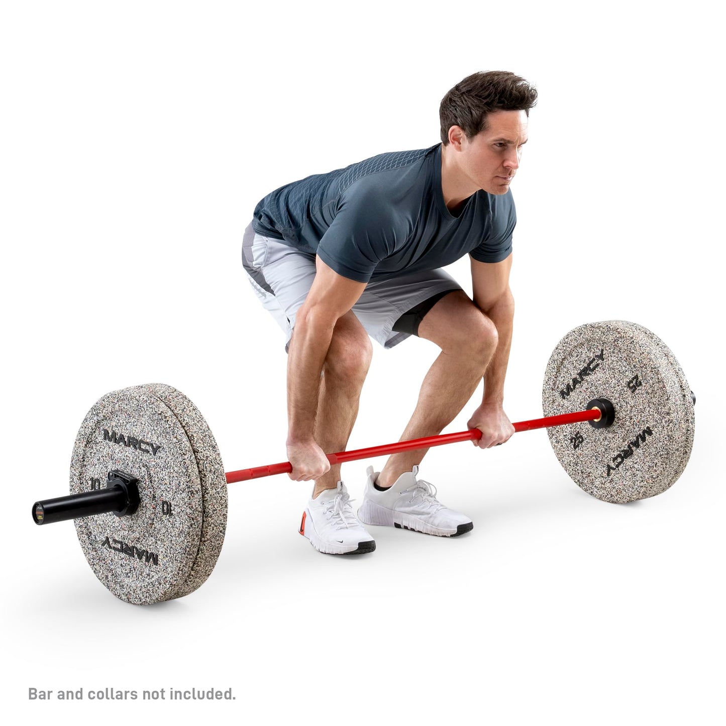 Marcy 2" High Bounce Olympic Bumper Plate for Strength Training Weightlifting Workout Weight 10-lb MCPB-010