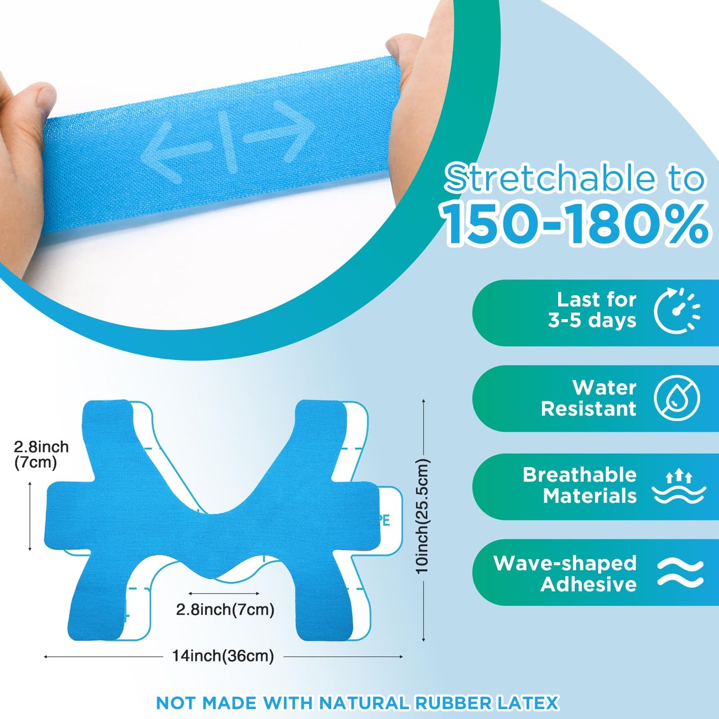 OK TAPE Precut Kinesiology Ankle Tape, 10 Pcs, Pain Relief, Prevent Ankle Sprain, Provide Support for Ankle Ligament, Elastic Athletic Tape, Breathable K Tape for daily use - Beige