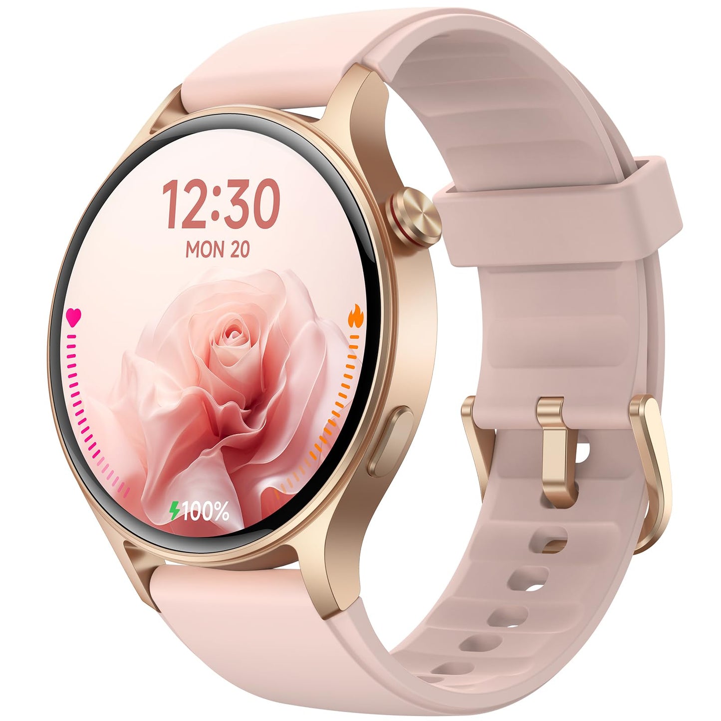 Fitpolo Smart Watch for Women,1.3" AMOLED Touchscreen Fitness Tracker, Make/Answer Calls, Heart Rate SpO2 Monitor, 3ATM Waterproof, Sleep & Activity Tracking Smartwatch for Android Phones iPhone