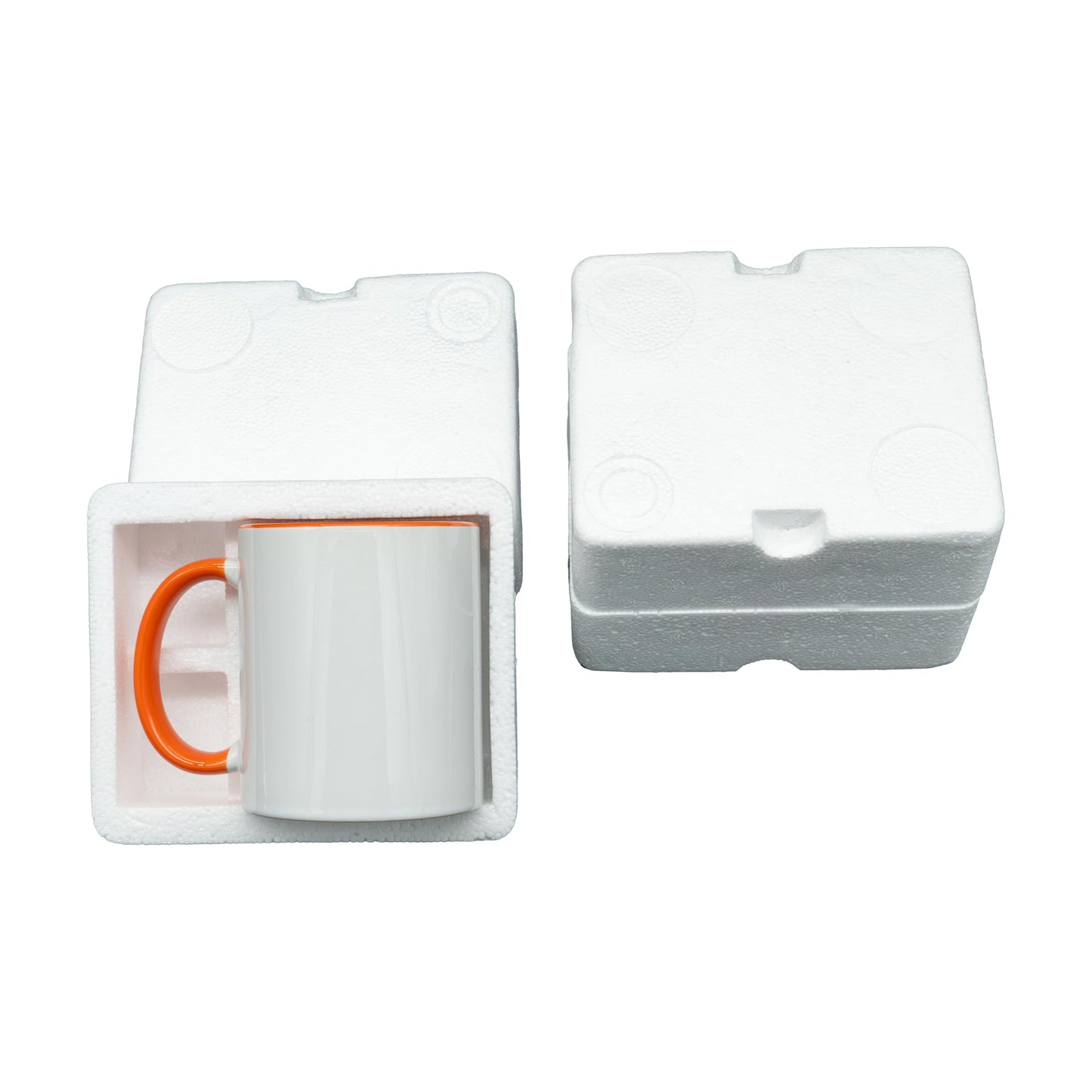 Sublimation Mugs 11 Oz, Orange Inner & Handle - Premium Coffee Cups for Heat Press Projects - Versatile Coffee Mug Design Ideal for Personalized Creations, 8 Piece Set