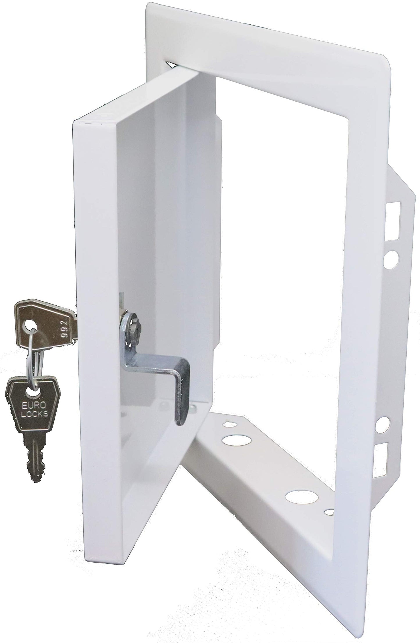 Repa Market 12 x 12 Inch Access Panel for Drywall/White Powder Coated Steel Wall Hole Cover/Lockable Access Door with Key/Heavy-Duty Service Hatch for Plumbing, Electrical, HVAC Access Door