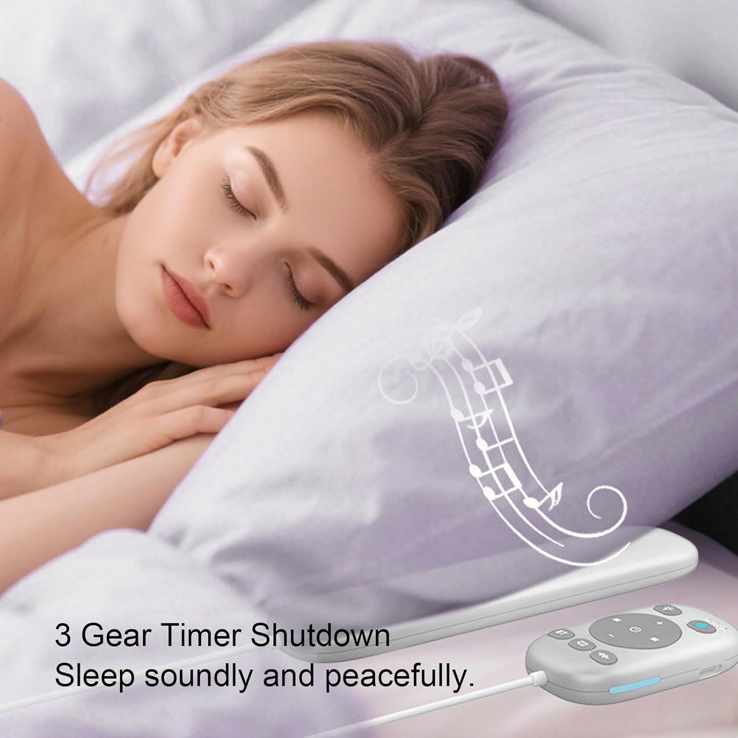 Tangxi 3 36 Under Pillow Speaker with Remote, Mini Portable Bluetooth Pillow Speaker Bone Conduction Wireless Sleep Aid