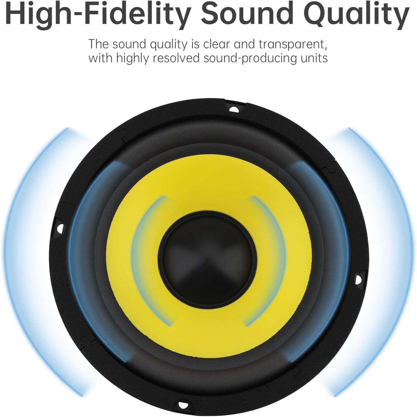 DriSentri 2 6 Inch (6'') Pieces Bass Loudspeaker Woofer Speaker, Wide Frequency Response Car Audio Stereo Speaker