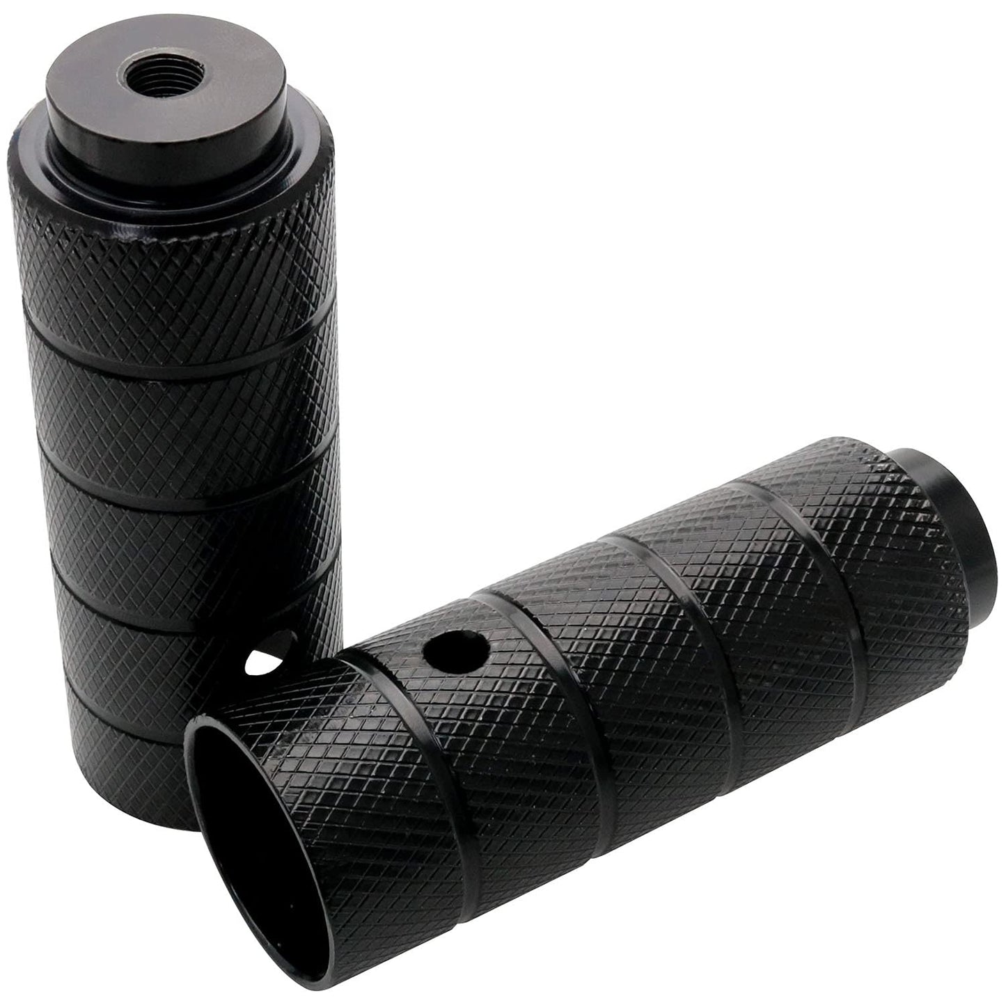 Ruiwaer 1 Pair Mountain Bike Steel Pegs Bicycle Pedal Front Rear Axle Foot Pegs 110 x 38mm Bike Accessories, Black
