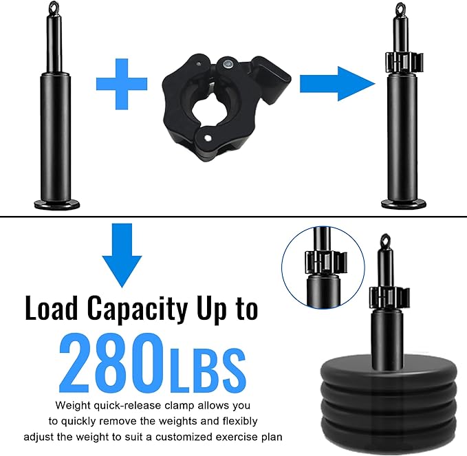 ASIEIT Weight Cable Pulley System for Home Gym, Durable Cable Pulley Attachments for Garage Gym, Upgraded Cable Machine for Fitness Enthusiast, Cable Pulley System Gym for Basement Gym Squat Rack