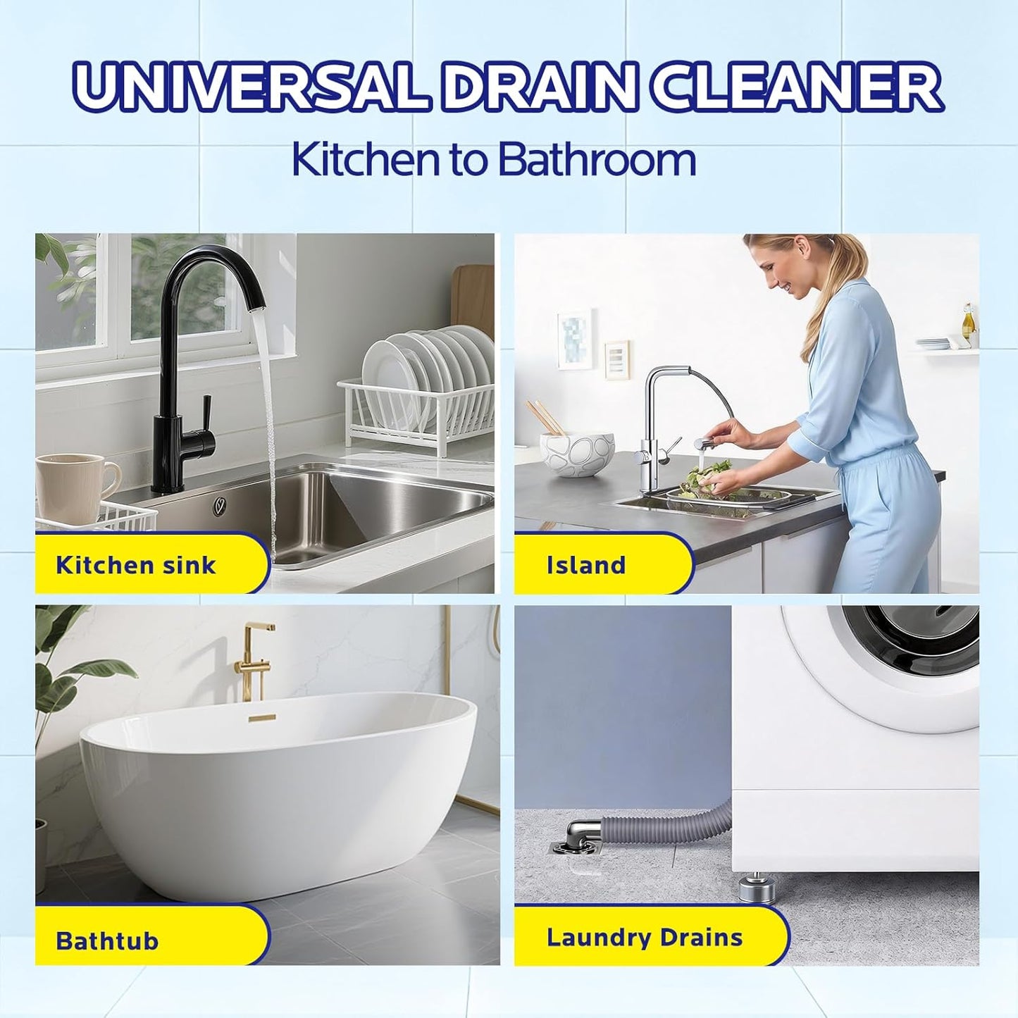 Regine Switzerland Drain Cleaner Powder - Powerful Clog Remover for Kitchen & Bathroom Sinks | 4 Pack