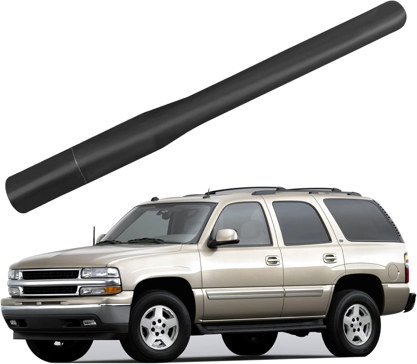 RooFox 4 Inch (1992-2006), Aluminium Antenna Replacement for Chevy Tahoe Chevrolet Tahoe Antenna Mast