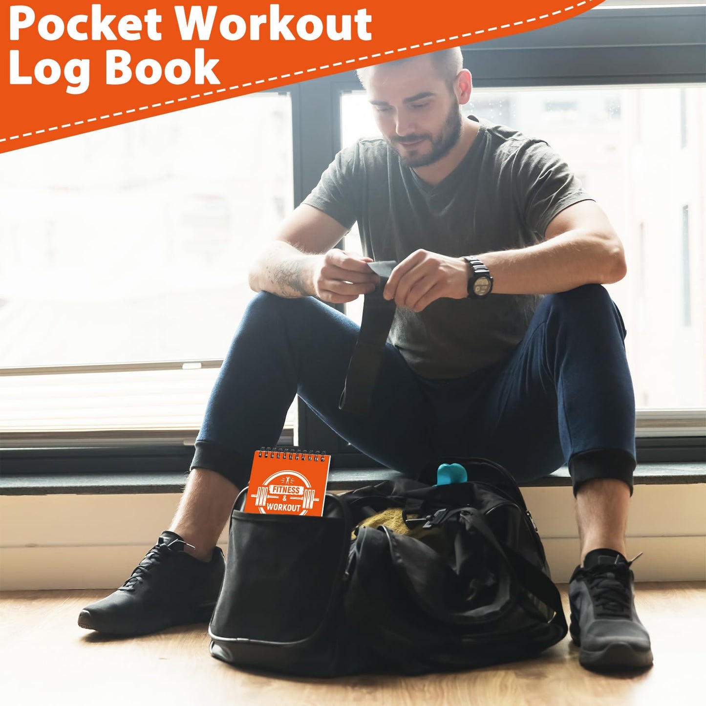gisgfim 3 Pcs Fitness Journal for Men Women Workout Lifting Log Book Planner 4x8 Inch 70 Sheet/Pad Workout Notebook to Track Weight Loss Exercise Training Notebook Planner for Bodybuilding Gym