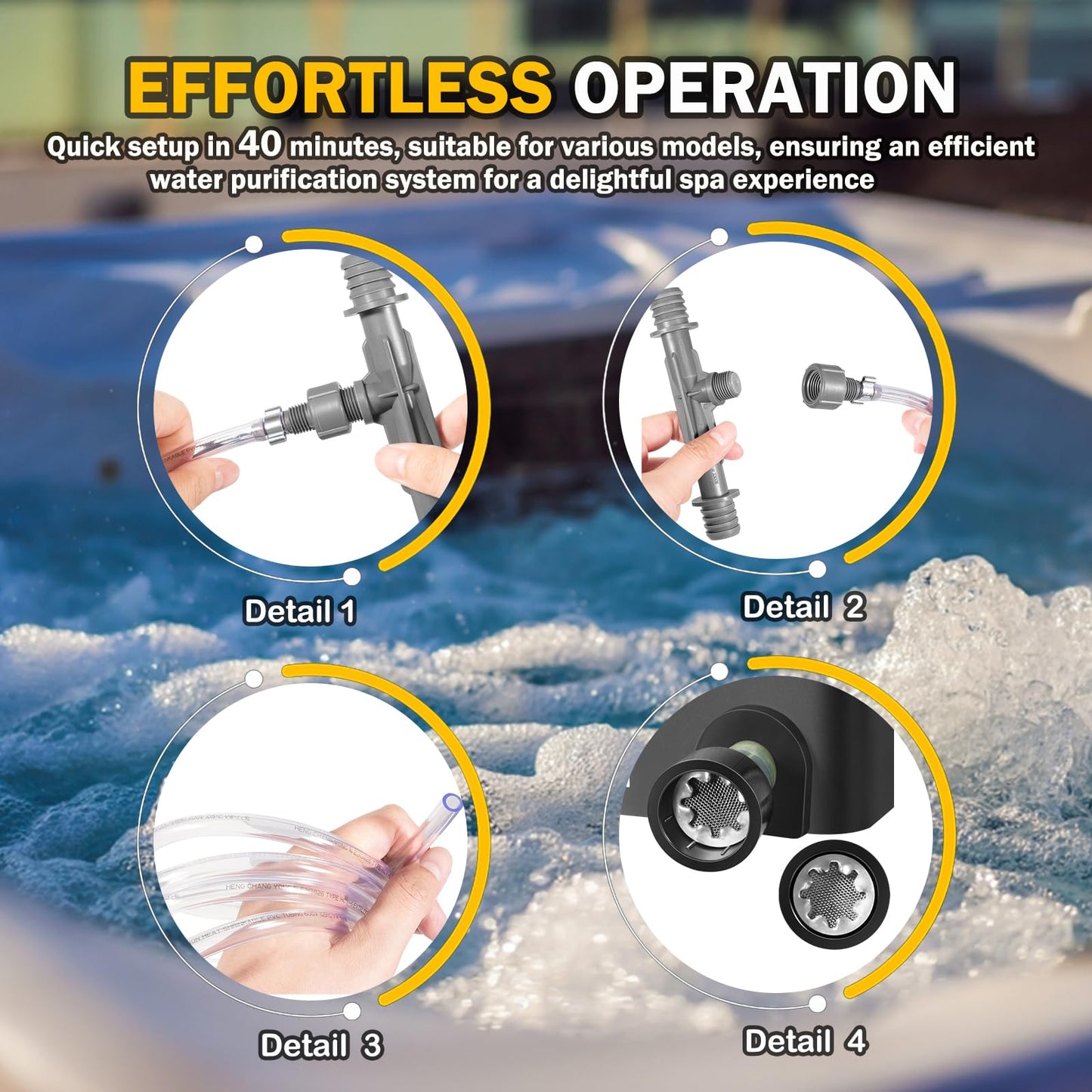 High-Performance Replacement Spa Ozone System -72602 Replacement for Hot Spring Spas Freshwater III Ozone System Complete Kit-Compatible with Hot Spring/Tiger River/Limelight Models (1994-Current)
