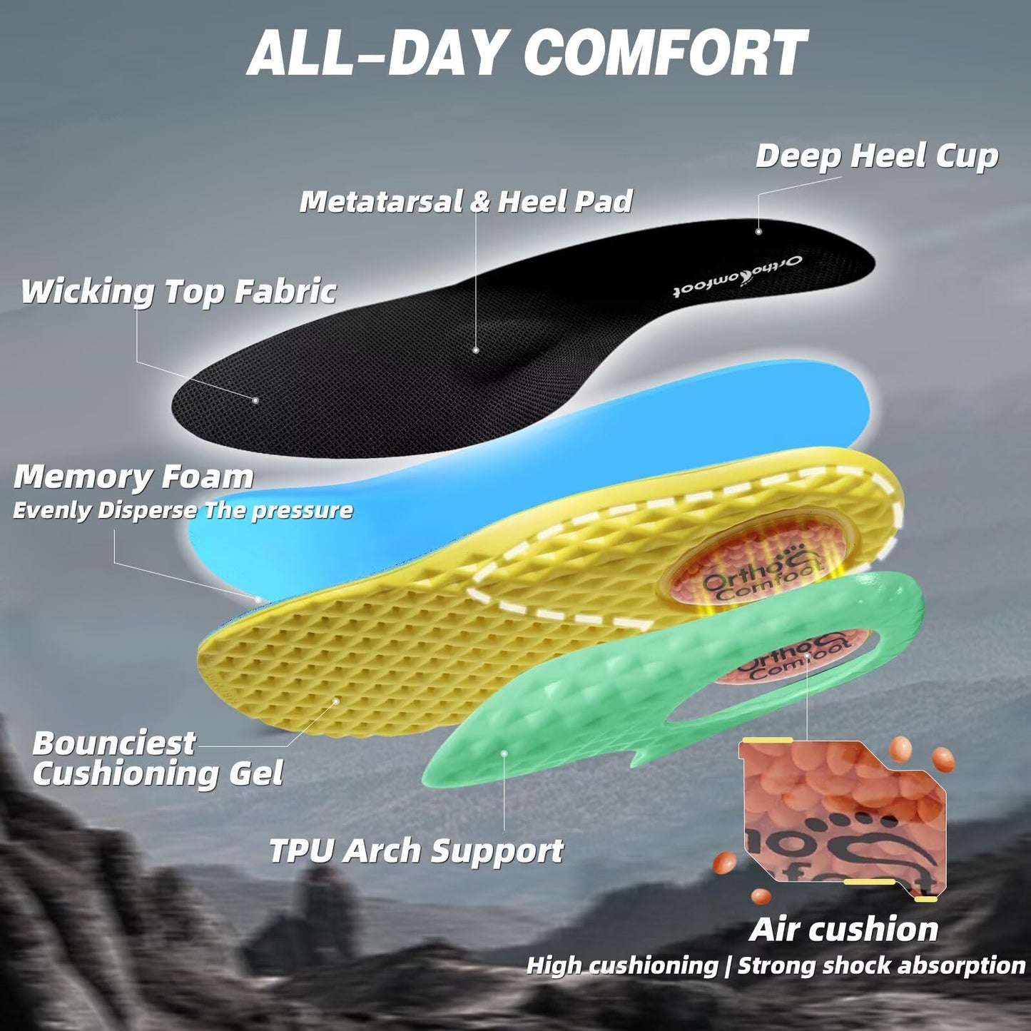 Women's Orthopedic Mid Trekking Hiking Boots: Plantar Fasciitis Orthotic Arch Support Bunions Recovery Fashion Boots, Comfortable Stylish Working Standing Walking Shoes Black Rose Red Size 8.5