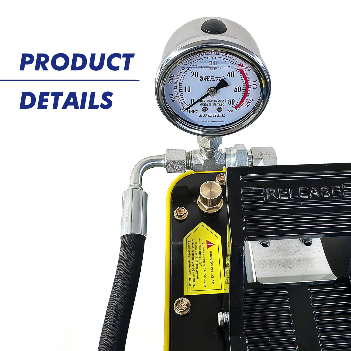 Pneumatic Hydraulic Hose Crimping Machine with 8 Sets of Dies, 40MPa System Pressure, suitable for high-pressure hydraulic hoses and pipes (Plastic Pump Casing)